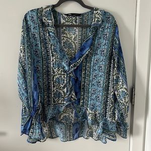 Pattern cropped Zara top